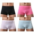 thumbnail image 2 of Xidunhg Men's Trunks Underwear Silk Boxer Briefs Short Leg Multi02/4pack S, 2 of 8