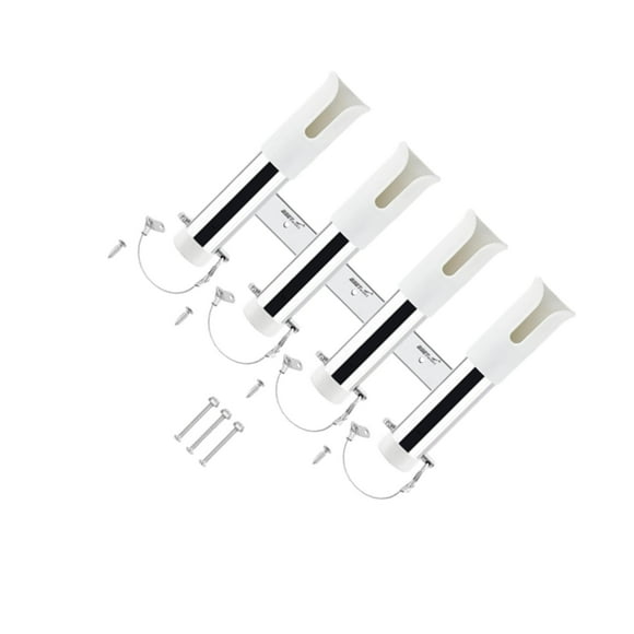 Shengyu Support de Canne à Pêche Mural pour Yacht RV Garage Noir Blanc