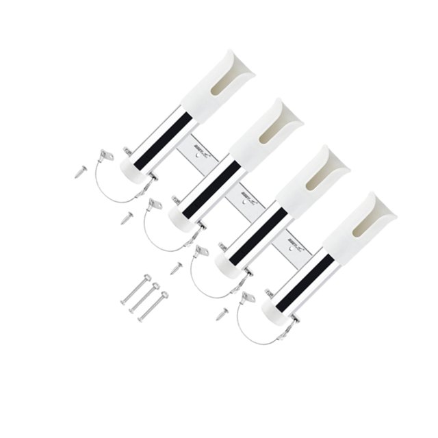 ZheElen Fishing Rod Holder Support Wall Mounted Fishing Rod Rack for Yacht RV Garage white white