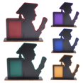 thumbnail image 2 of CSChome Graduation Photo Frame Male Graduates Outline 3D Desktop Graduation Picture Display Frame Wooden Graduation Photo Frame Grad Theme Party Decoration Gift Bachelor Hat Photo Frame, 2 of 5