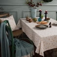 thumbnail image 1 of Electronicheart Ustyle Christmas Gold Stamping Tablecloth Home Dining Table Cloth Holiday Decorative Table Cover, White, 6pcs Pillowcase, 1 of 8