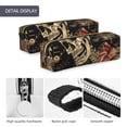 thumbnail image 4 of Disketp Gothic Eastern Floral Skull Estuche de Lápices de Cuero con Cierre, Estuche Compacto para Papelería, Bolígrafos y Accesorios Pequeños, 4 of 7