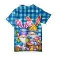 thumbnail image 4 of Staki Children's Easter Short-Sleeved Shirts Kids Girls Easter Shirts Bunny T-Shirt Short Sleeve Tops Easter Day Outfit Spring Clothes 1-9Y 10-13Y(Dark Blue,2-3 Years), 4 of 6