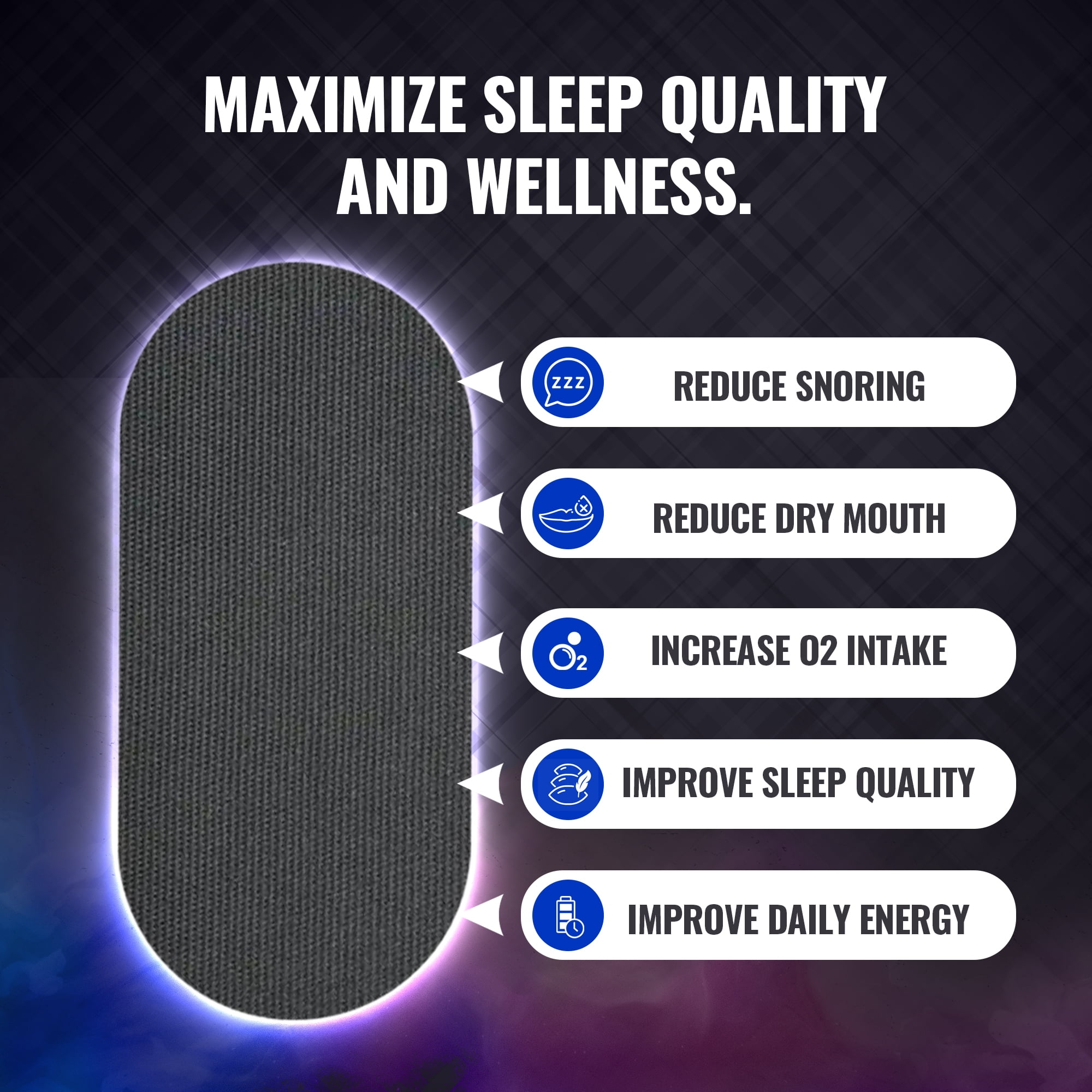 REM Tape™ (30 Strips) - Mouth Tape For Sleeping. Scent & Residue Free. Hypoallergenic & Gentle On Skin. Breathable & Stretchy. One Month Supply.