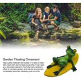 thumbnail image 3 of Estatua de ranas flotantes brillar adorno de rana flotante resina decoración de estanques de jardín 16x15x11cm, 3 of 5