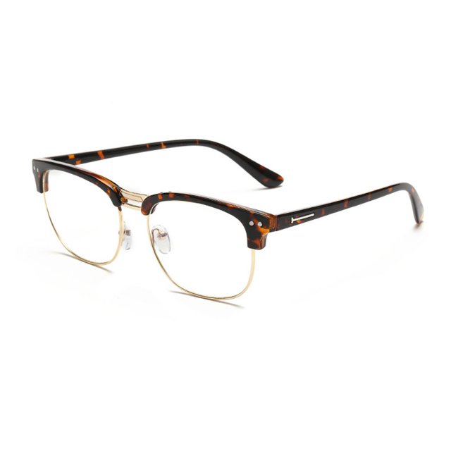 Gafas De Radiación De Cine Azul Retro Medio Marco Lentes Claras Para Lentes De Lentes 1111Fourone YJ0717