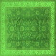 thumbnail image 1 of Ahgly Company Indoor Square Oriental Green Traditional Area Rugs, 3' Square, 1 of 4