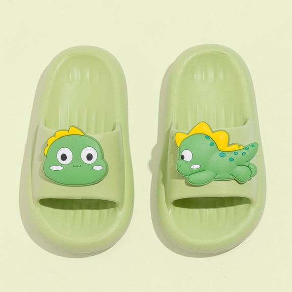SUYIDA Dinosaur Print Boys Slippers Soft EVA Material Comfortable Footwear For Indoor Outdoor Play Ages 2 to 12