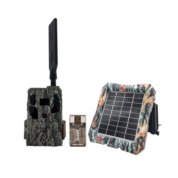 Browning Trail Camera Defender Wireless Pro Scout Max HD AI 46MP and Solar Power Bundle