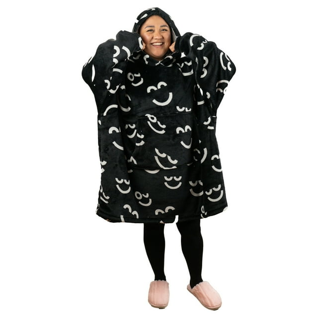 Sudadera Cobija Polar con Capucha Adulto Unitalla Negro