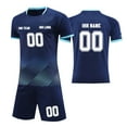 thumbnail image 1 of Custom Football Kit Set for Adult and Child, Name Number Team Logo DIY Family Match Personalized Jersey Shirt Shorts Set, Dad and Son Matching Outfits Navy S, 1 of 6