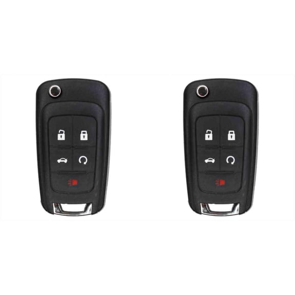 Keys4Less Replacement Flip Key Fob for Chevrolet Equinox 2011 FCC OHT01060512 Part Number 13504199 13574863 20979468 13504259 13504204 - 2 Pack