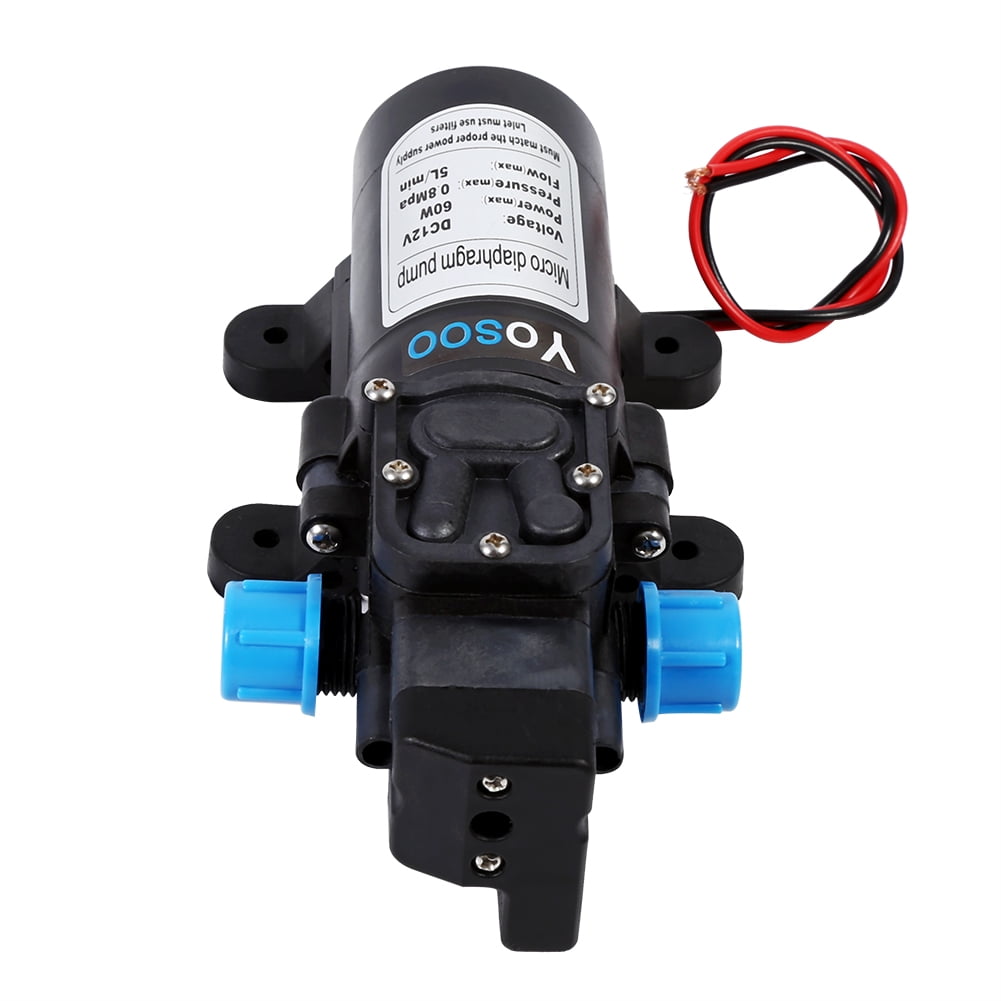 Ashata DC12V 0.08HP, 5 Amps, 12 Volts Black Water Transfer Pump, 5 L/min