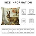 thumbnail image 5 of COMIO Hopyeer Rustic Vintage Animals Throw Pillow Covers Decorative Cute Rabbits Dragonflies Robin Birds Butterfly Classical Pairs Garden Flowers Pillow Cushion Cover (VA-Animals), 5 of 5