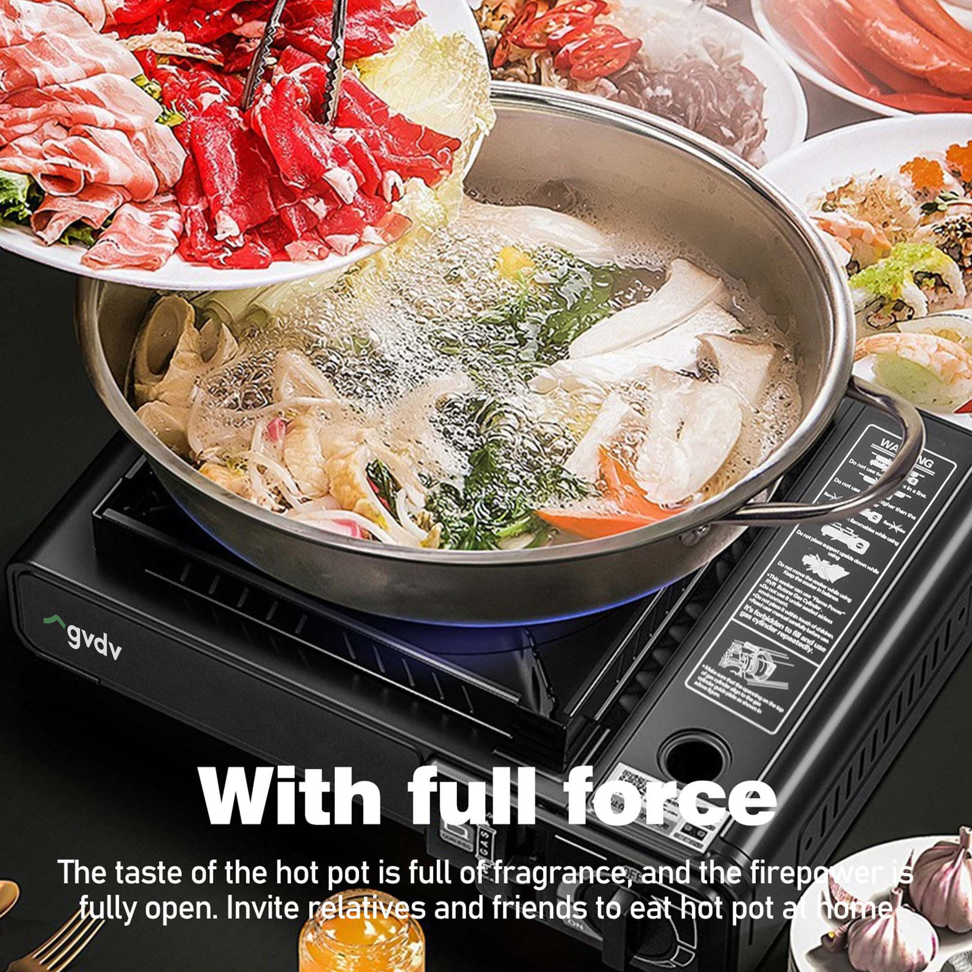 GVDV Portable 1-Burner Butane Camping Stove with Case photo 2