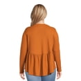 thumbnail image 3 of Terra & Sky Women’s Plus Size Waffle Swing Top, Sizes 0X-5X, 3 of 5