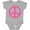 AC-Heather Grey, variant on Peace Sign Pink Retro Girls Baby Bodysuit