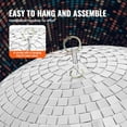 thumbnail image 4 of VEVOR Mirror Disco Ball 16 In Silver Party Large Disco Ball with Hanging Ring, 4 of 9