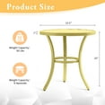 thumbnail image 6 of Ktaxon Round Patio Side Table 20 Inch, Metal Indoor Outdoor Coffee Table, Light Yellow, 6 of 10