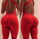 thumbnail image 1 of Traje de yoga para mujer Chándal Tiktok Scrunch Butt Criss Cross Yoga Fitness Gimnasio Entrenamiento Body de cintura alta Mameluco Deportes Levantamiento de glúteos Control de barriga 4 vías S, 1 of 4