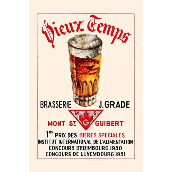 Vieux - Temps Brasserie J Grade-Fine Art Canvas Print (20" x 30")