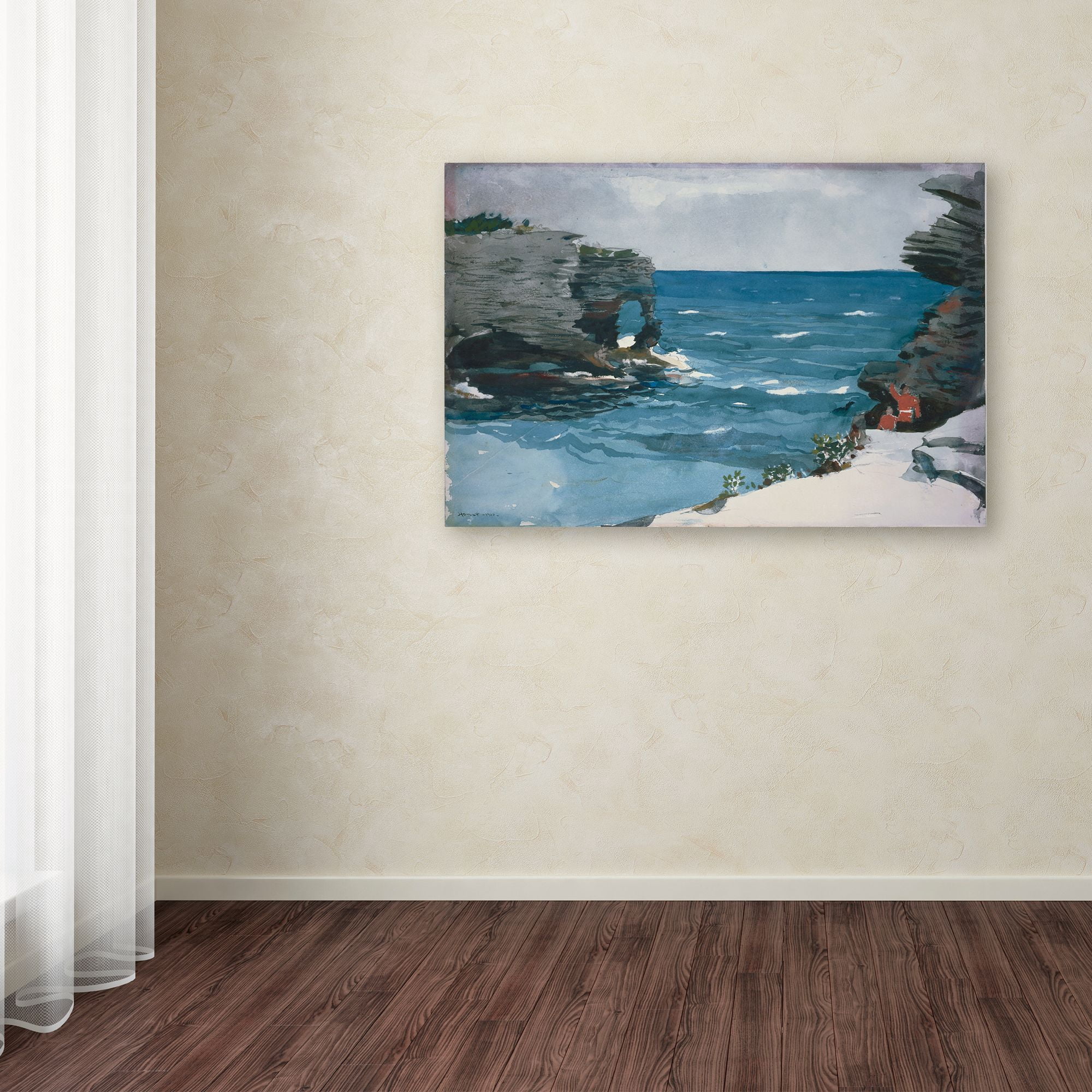 Trademark Fine Art 'Rocky Shore Bermuda' Canvas Art by Homer