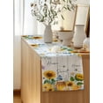 thumbnail image 5 of Table Runner 72 Inches Long for Kitchen Dining, Yellow Sunflowers Dresser Scarf Farmhouse, Dining Table Decorations for Wedding/Parties, Elegant Pastoral Floral Watercolor Wooden 18 x 72 In, 5 of 8