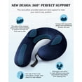 thumbnail image 3 of Almohada de viaje para cuello BLABOK inflable con soporte 360° azul, 3 of 7