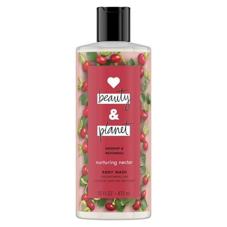 White Patchouli Body - Love Beauty And Planet Nurturing Nectar Body Wash Rosehip & Patchouli 16 oz