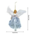 thumbnail image 3 of Adorno Navideño Para Colgar Con Forma De Ángel, Muñeca Bonita Para Niños, Decoración Plateada Para Árbol De Navidad, 3 of 7