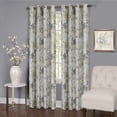thumbnail image 2 of Mist Floral Window Curtain Panel: 50" x 84", Lined Blackout 8 Grommet Panel, 2 of 5
