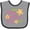 Heather and Black, variant on Inktastic Happy Mothers Day with Flowers Boys or Girls Baby Bib