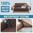 thumbnail image 4 of H.VERSAILTEX Non-Slip Slipcover Machine Washable Loveseat Cover Diamond Pattern Water Resistant Furniture Protector Reversible Stain Pet-friendly , Brown, 4 of 6