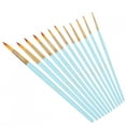 12pcs Painting Brushes Set Nylon Watercolor Oil Acrylic Paint Blue