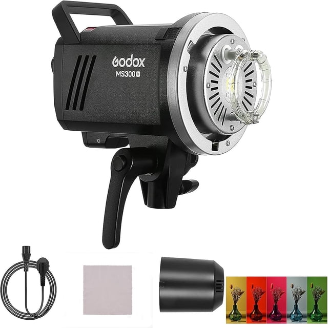 Flash de estudio Godox MS300-V, luz estroboscópica de 300 W