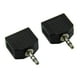 thumbnail image 2 of Adaptador 2 Jacks 3.5mm a Plug 3.5mm Estéreo Macho MRS AC111 MORRISON negro 16x11x8, 2 of 4