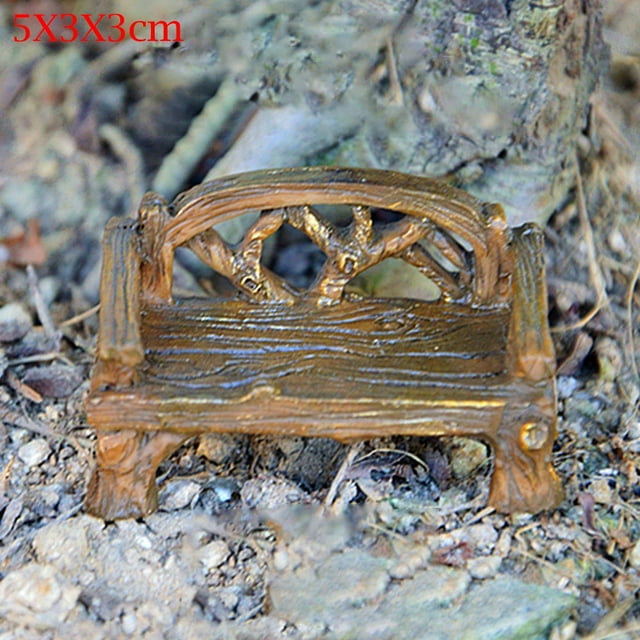 Mini Ornement de Jardin Banc Miniature Chaises de Pelouse Micro Bricolage