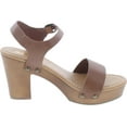 thumbnail image 6 of Soda Women's Bold Buckles Studded Wedge Sandal, 6 of 7