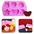thumbnail image 3 of 2 moldes de silicona para chocolate, molde para muffins 3D, molde para repostería de cocina, molde para hornear, para bomba de grasa, pastel, caramelo, magdalena, vela de jabón - rosa, 3 of 5