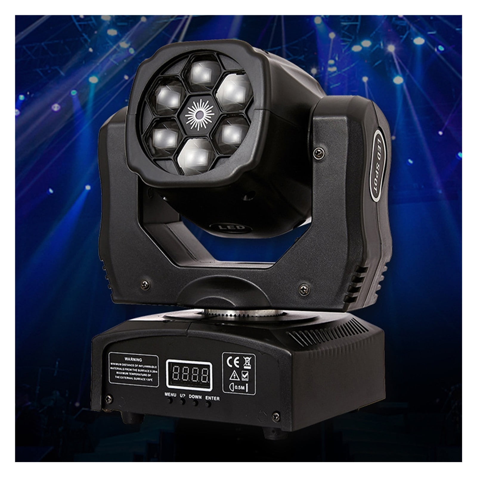 6x12W LED Mini Bee Eyes 4 In 1 Moving Head Beam Light DMX512 Stage Effect Lighting Suitable For DJ Disco Party Club Bar ,Easy to Install