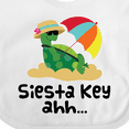 thumbnail image 4 of Inktastic Siesta Key Florida Summer Vacation Girls Baby Bib, 4 of 4