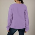 thumbnail image 5 of XINXIAOO Women's Sweatshirt Long Sleeve Sweatshirt Pullover Tops for Women Purple Sweatshirt Women Winter Fashion Sweatshirts for Women Trendy, 5 of 5