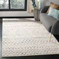 thumbnail image 3 of SAFAVIEH Madison Hannah Geometric Area Rug, Ivory/Fuchsia, 9' x 9' Square, 3 of 6
