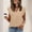 #072-Beige, variant on TaTaai Women‘s V Neck Tops for Women Short Sleeve Button Down Flutter Sleeve Loose Fit Blouse Casual Breathable for Daily Spring Summer Gift