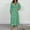 Green, variant on Plus Size Maxi Dress for Women Sexy Deep V Neck 3/4 Sleeve Boho Print Long Dress Wedding Party Casual Dress