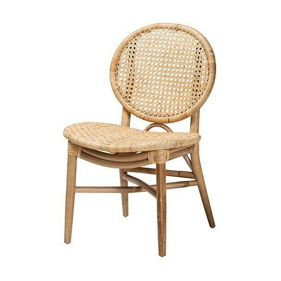 Wholesale Interiors Baxton Studio Osaka Modern Bohemian Natural Brown Rattan Dining Chair