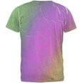 thumbnail image 2 of Mardi Gras Party Mask Distressed Grunge Flag Men's Soft T-Shirt Heather White SM, 2 of 2