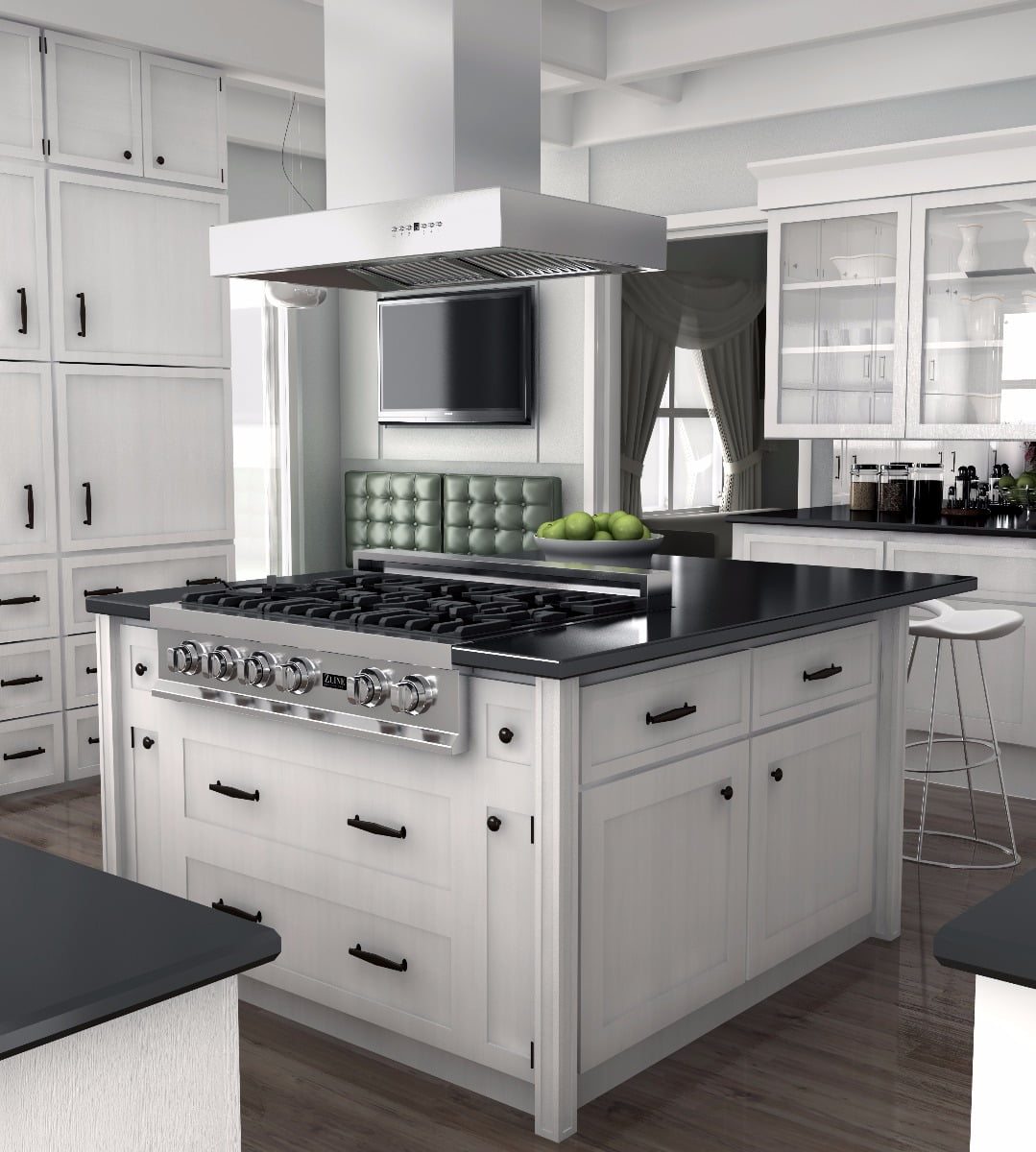 ZLine KECOMIRD36 Remote Dual Blower Island Range Hood