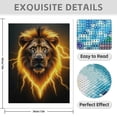 thumbnail image 3 of Diamond Art Kit for Adults, Lion Electric Glow Mane Power Diamond Painting for Adults Beginners, 5D DIY Diamond Art Painting Kits, Colorful Diamond Painting Craft for Home Decor 12x16, 3 of 7