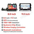thumbnail image 4 of TPXINXIN 8 inch+9 inch Car Radio Navigation GPS For Nissan GT-R GTR R35 2007-2015 Android13 Autoradio Wireless Carplay Multimedia Head Unit AC Panel, 4 of 15
